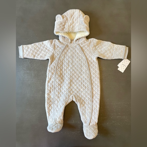 Nordstrom Other - Nordstrom Quilted Grey Baby Bunting